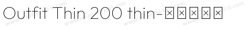 Outfit Thin 200 thin字体转换